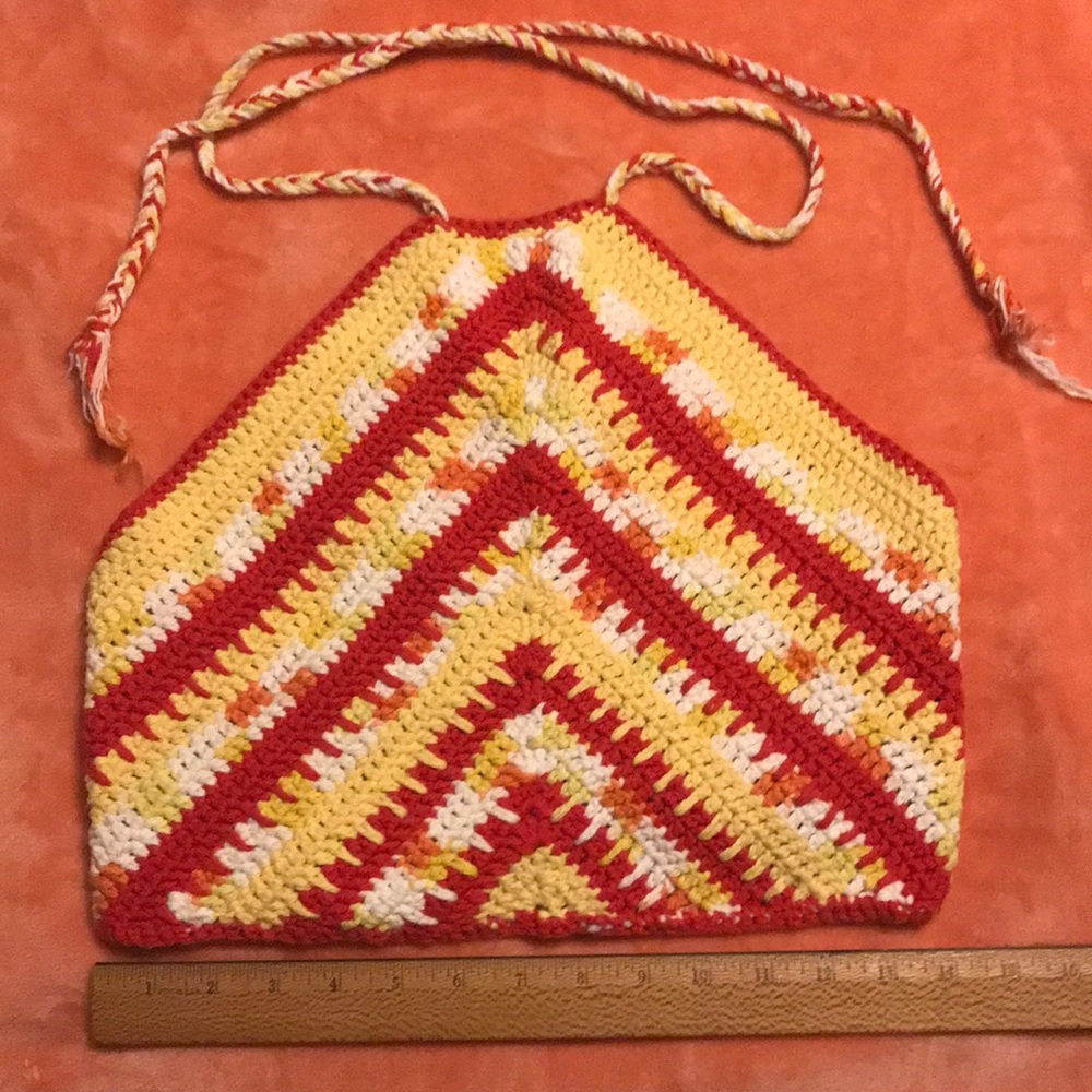 COPY - Hand crochet handkerchief crop top